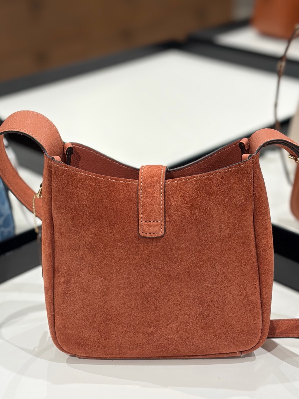 Coach Suede Hadley Mini Crossbody Shoulder  Bag - Picture 5 of 12